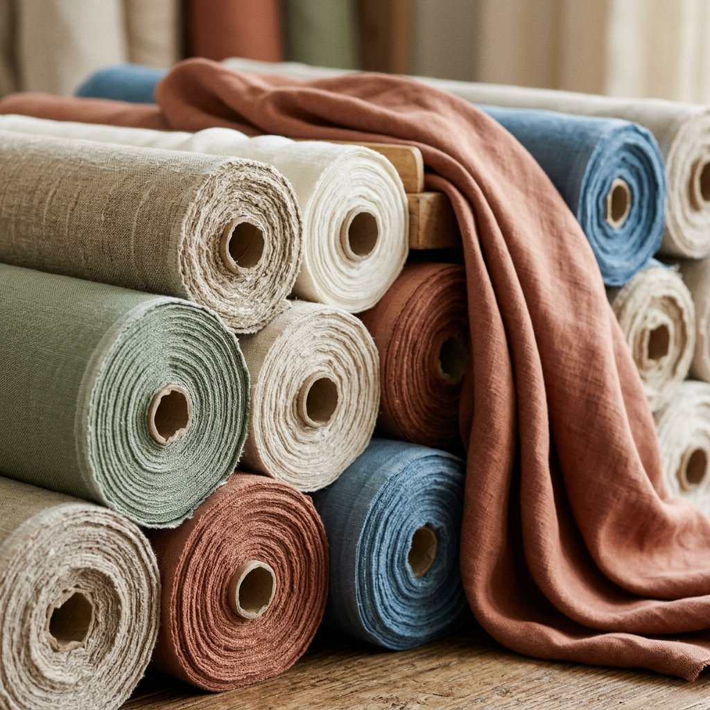 60 Lea Loose Linen Fabric Rolls